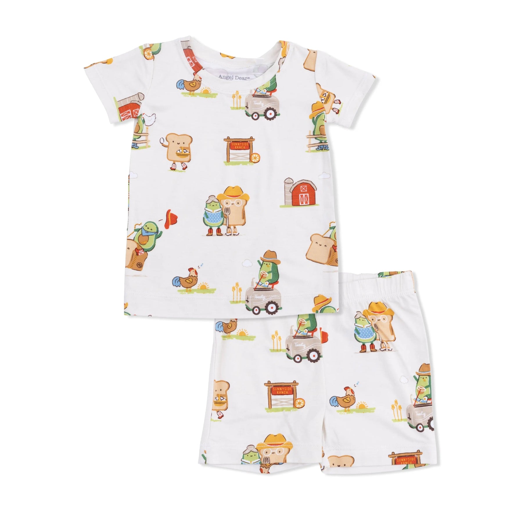 Angel Dear Avocado Toast - American Gothic - Loungewear Short Set - 