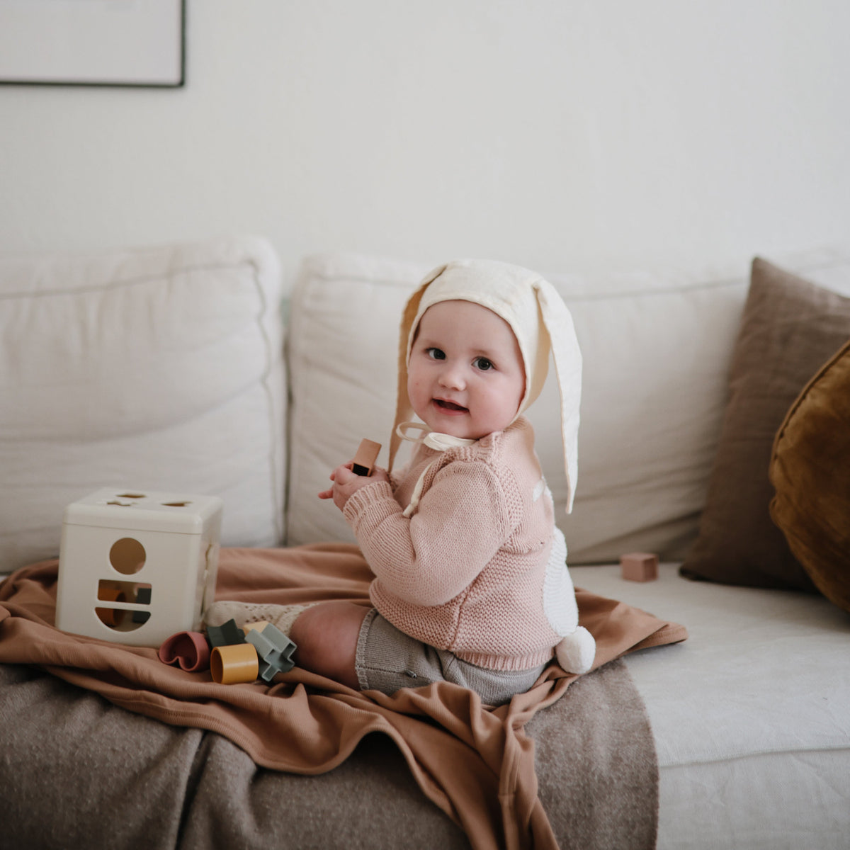 Polar Fleece Baby Blanket, Ribbed by Mushie