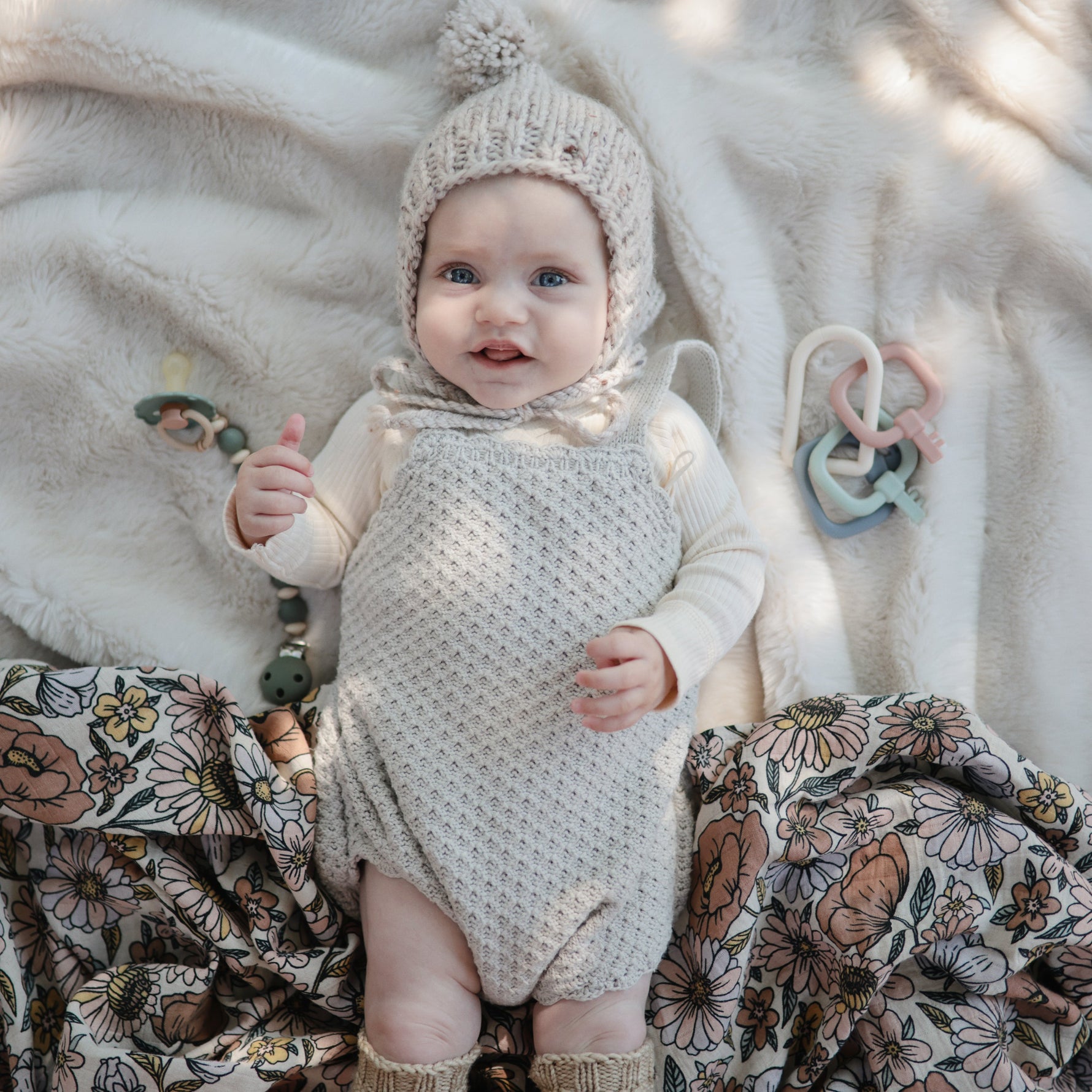 Mushie organic cotton muslin baby swaddle blanket