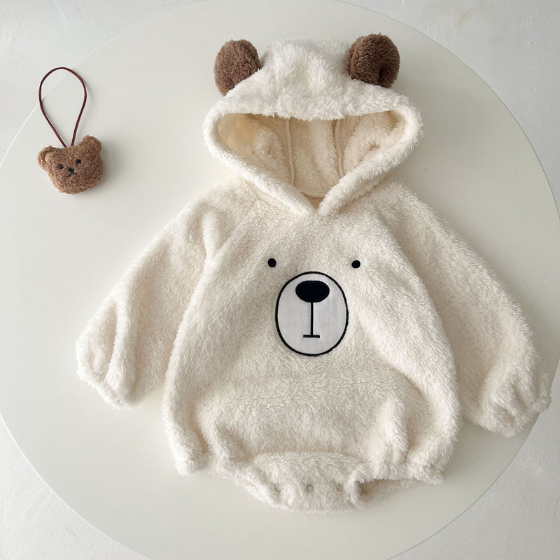 Baby Bear Embroidered Pattern Soft Bodysuits - Everetts Place: Online Boutique - Kids & Babies