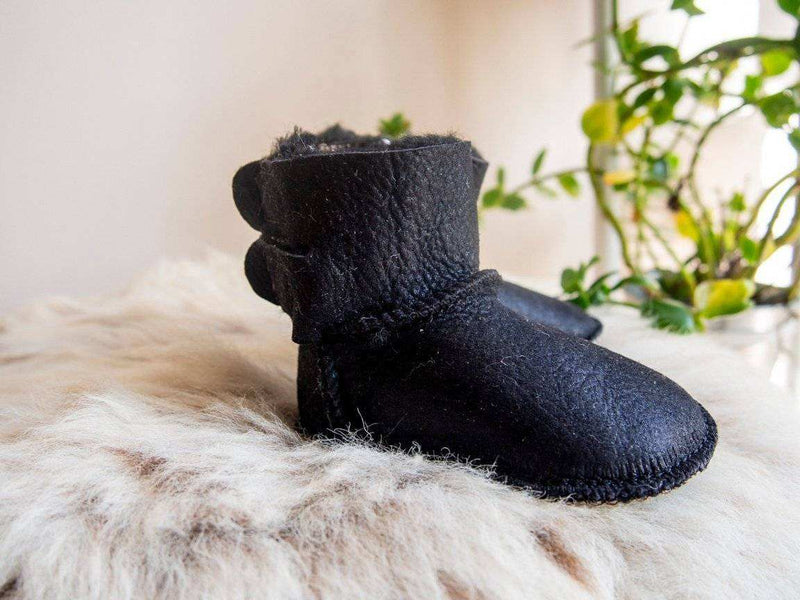 Baby Black Sheepskin Boots - Everetts Place: Online Boutique - Footwear