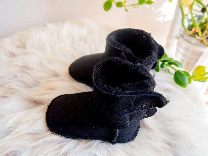 Baby Black Sheepskin Boots - Everetts Place: Online Boutique - Footwear