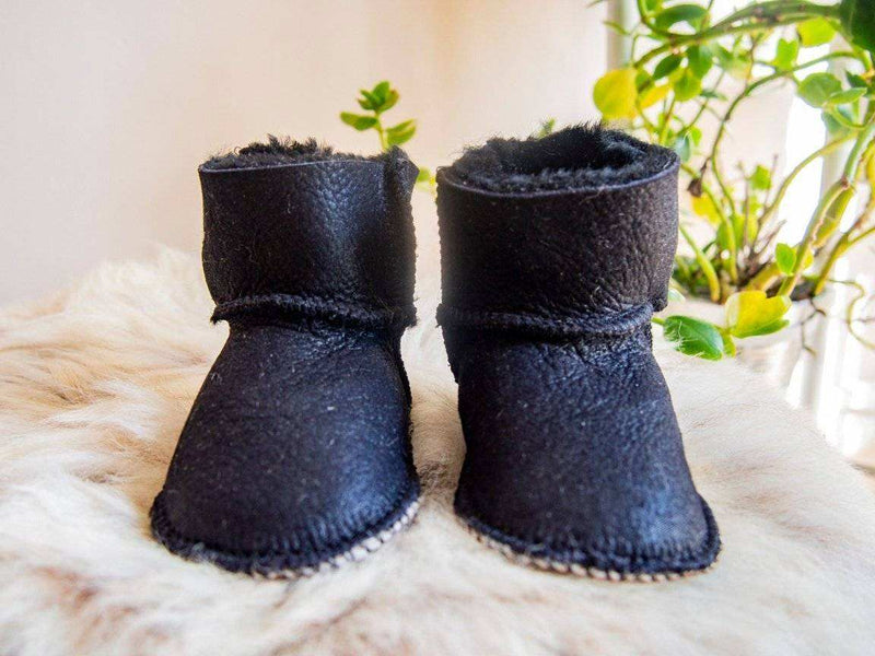 Baby Black Sheepskin Boots - Everetts Place: Online Boutique - Footwear