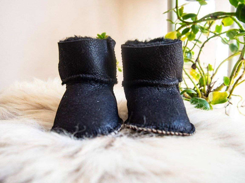 Baby Black Sheepskin Boots - Everetts Place: Online Boutique - Footwear