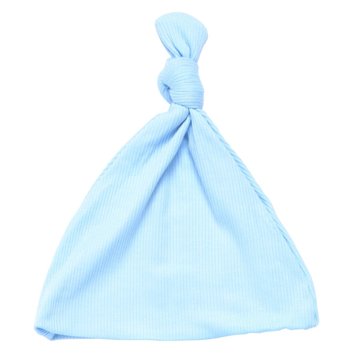 Three Little Tots Baby Blue Ribbed Hat - 