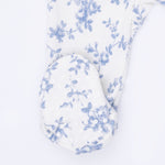 Angel Dear Baby Blue Vines Floral - 2 Way Ruffle Sleeve Zipper FootieEveretts Place