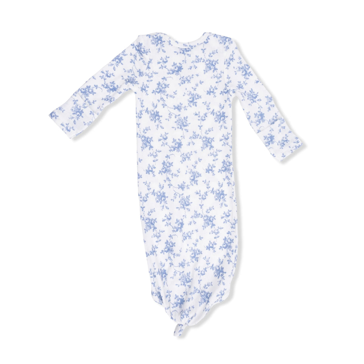Angel Dear Baby Blue Vines Floral - Knotted Gown and Headband - 