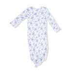 Angel Dear Baby Blue Vines Floral - Knotted Gown and Headband - 