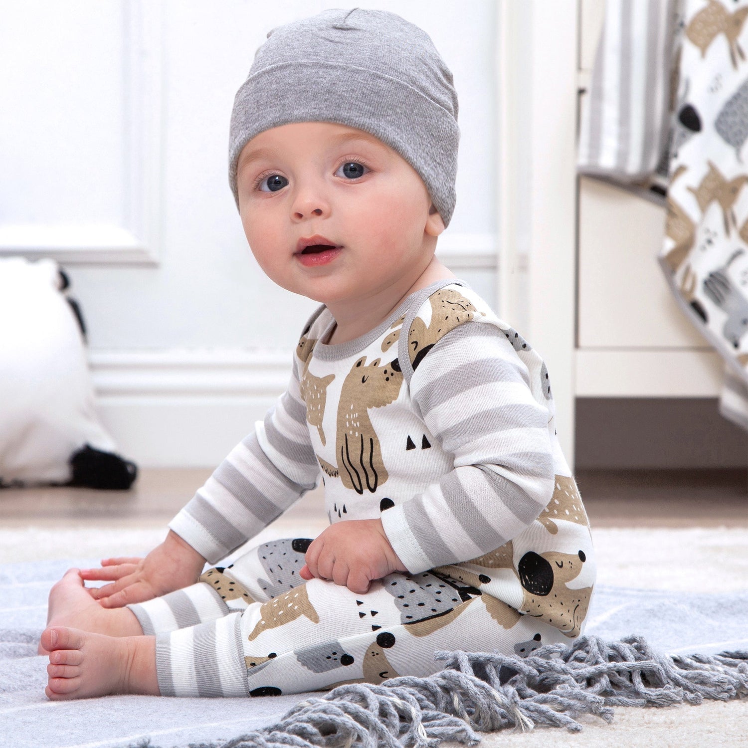 Baby Boy Puppy Dogs Cotton Romper - Sleeve, Baby & Toddler Clothing, Child, Toddler, Overall | Everetts Place