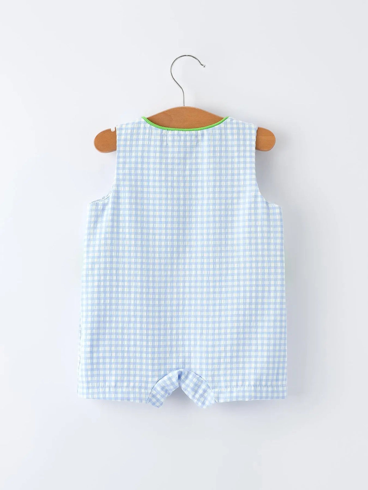 Rylee Faith Designs Baby Boys Summer Crocodile Embroidered Smocked Romper - 