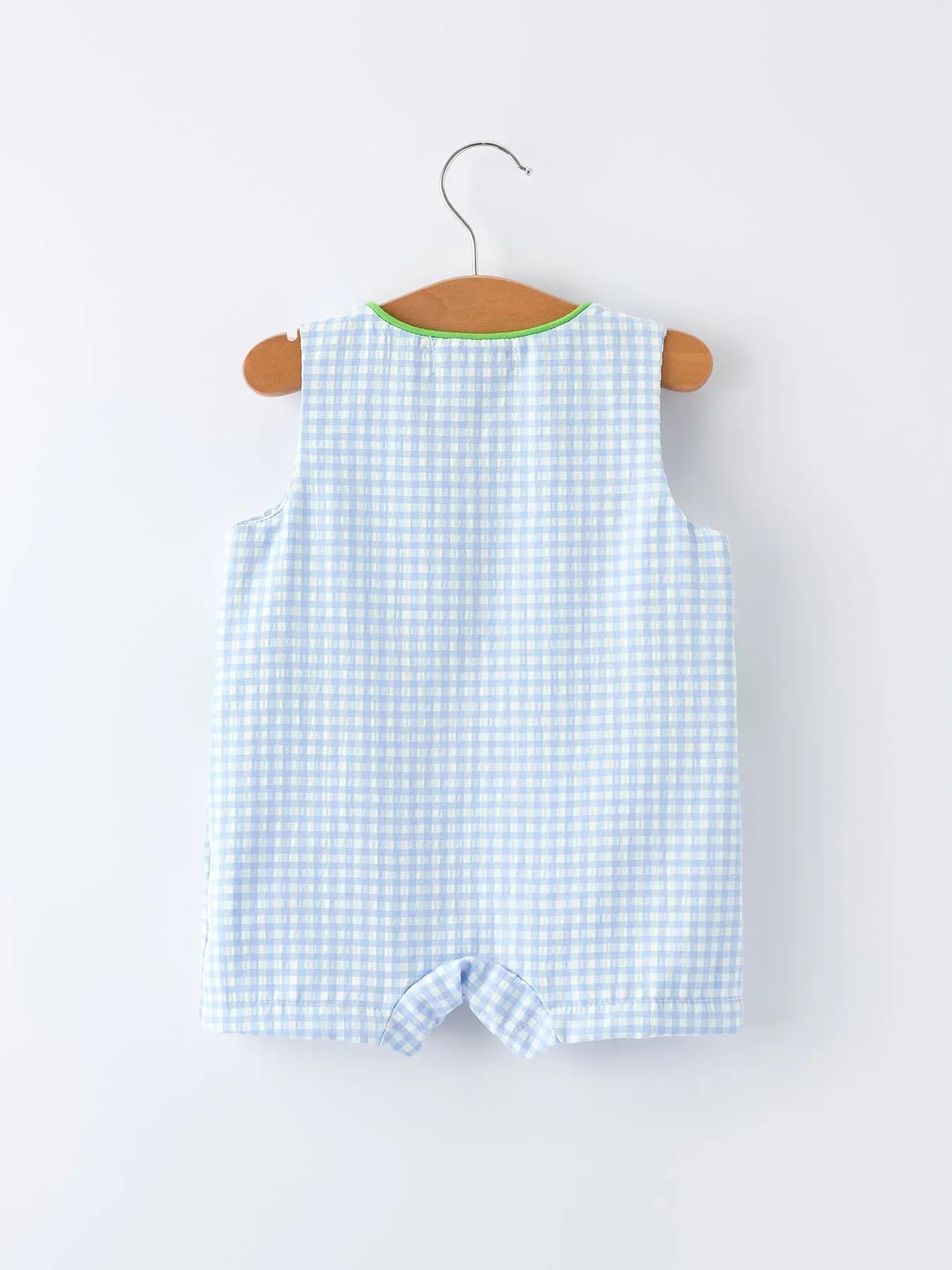 Rylee Faith Designs Baby Boys Summer Crocodile Embroidered Smocked Romper - 