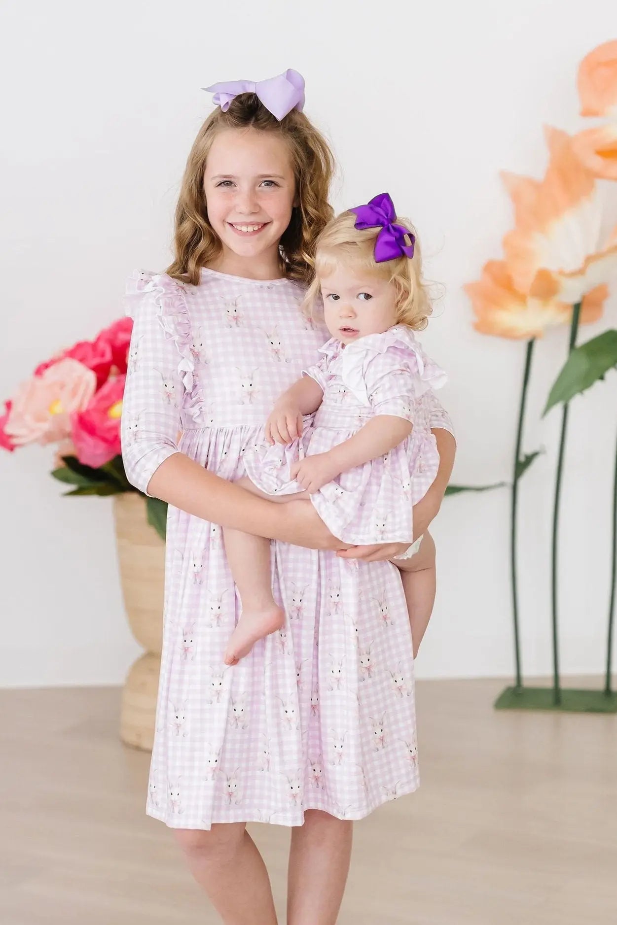 Mila & Rose ® Baby Bunnies 3/4 Sleeve Ruffle Twirl Dress - 