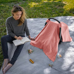 Comfy Cubs Baby Car Seat Cover in Dusty Rose - 