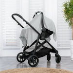 Comfy Cubs Baby Car Seat Cover in Heather Blue - 