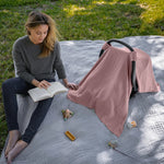 Comfy Cubs Baby Car Seat Cover in Mauve - 