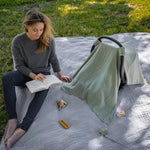 Comfy Cubs Baby Car Seat Cover in Sage - 