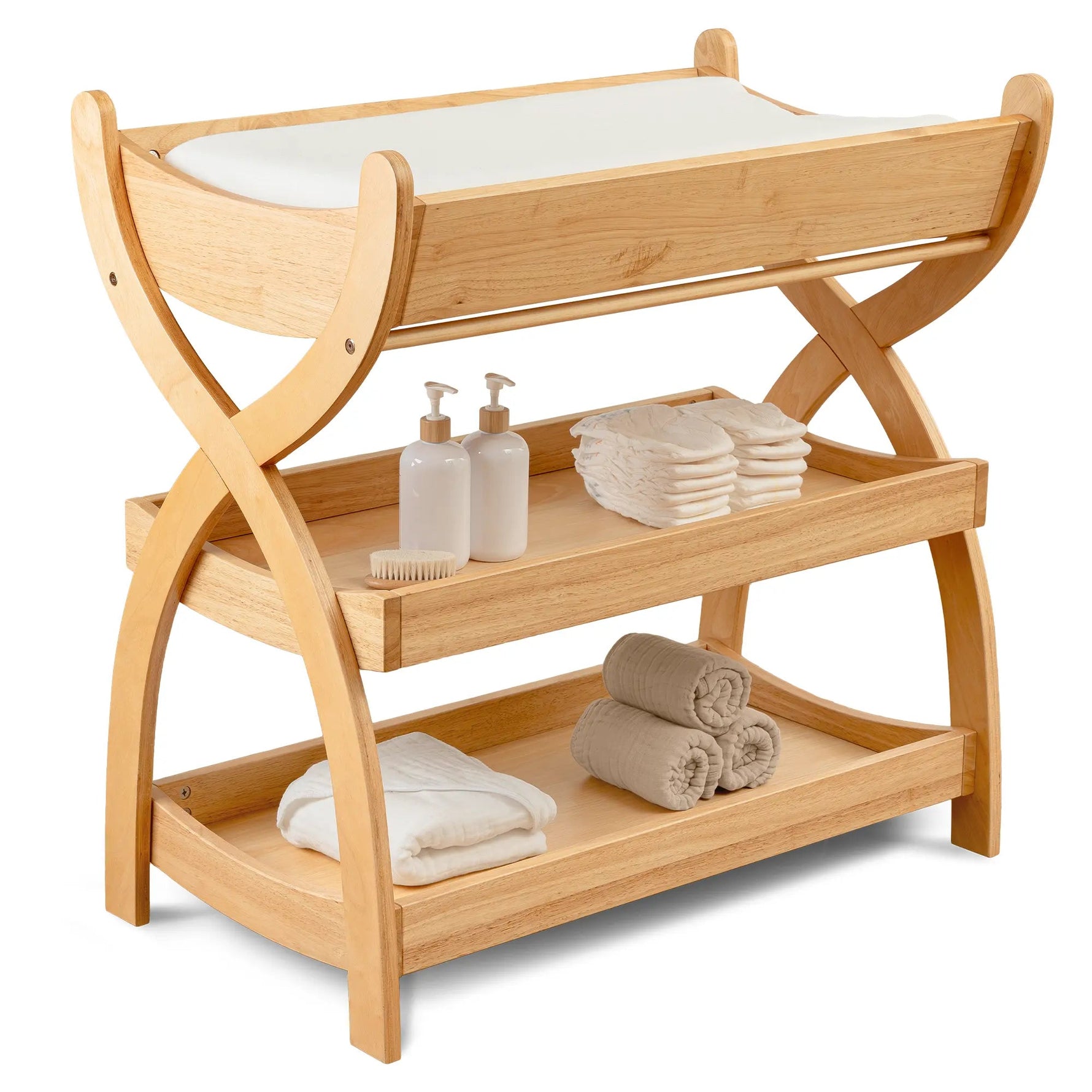 Comfy Cubs Baby Changing Table by Comfy Cubs - Natural Wood - 