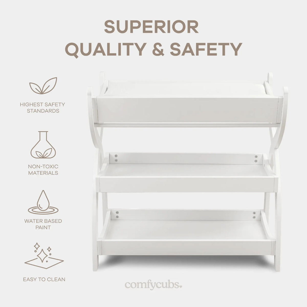 Comfy Cubs Baby Changing Table by Comfy Cubs - White - 