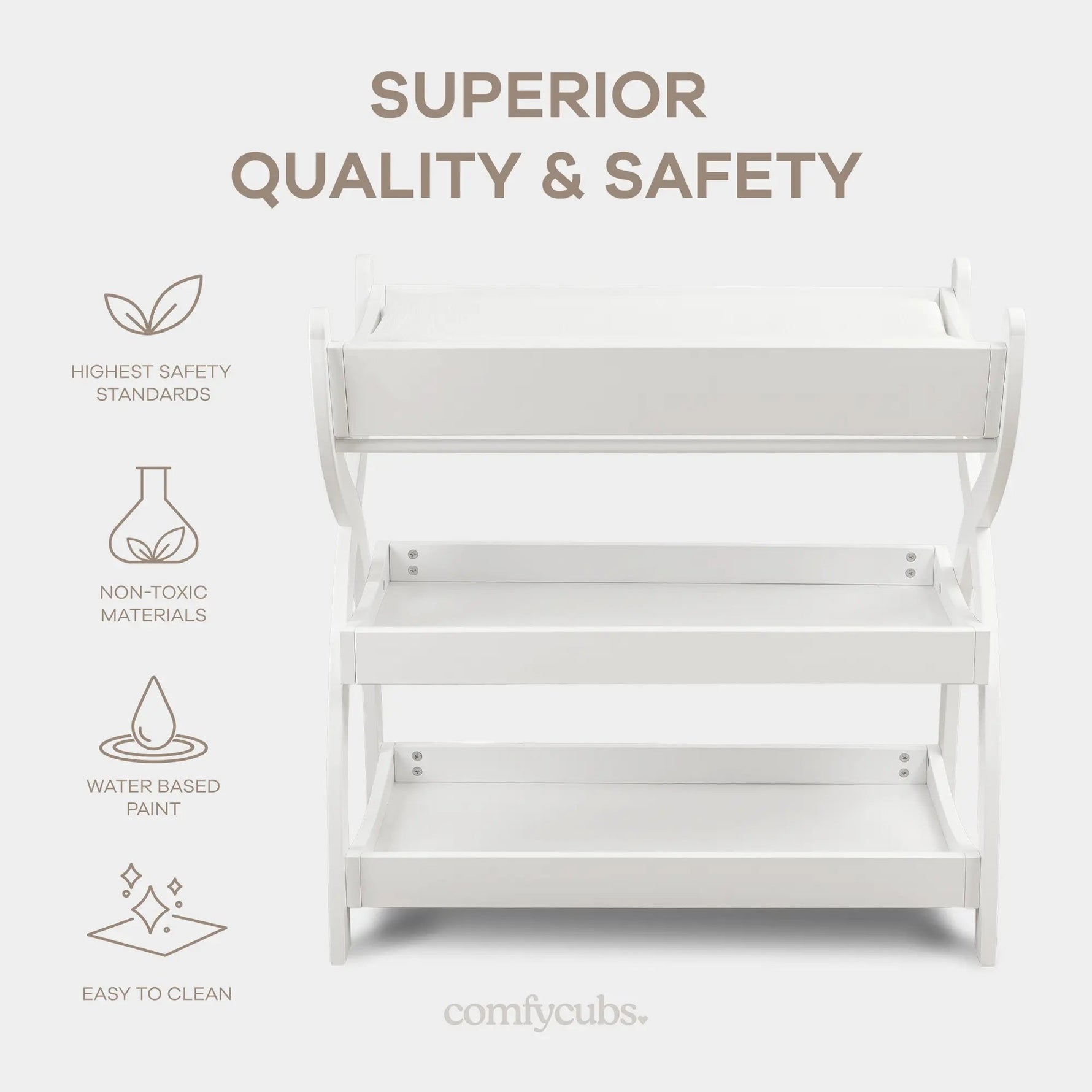 Comfy Cubs Baby Changing Table by Comfy Cubs - White - 