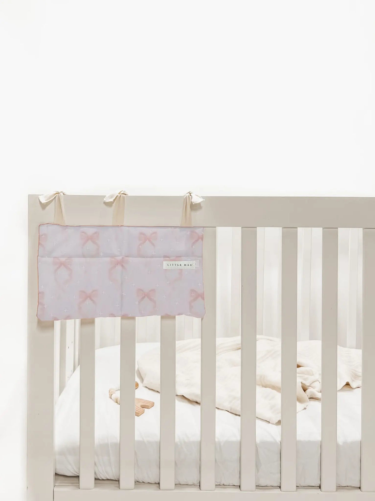 Little Mae & Co Baby Crib Diaper Caddy Storage Organizer Nursery Room - 