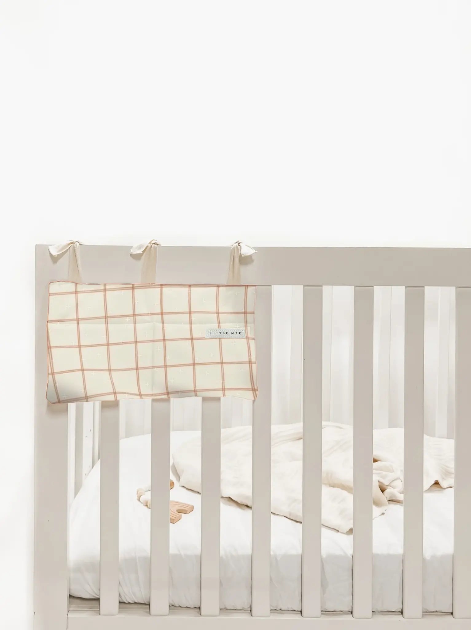 Little Mae & Co Baby Crib Diaper Caddy Storage Organizer Nursery Room - 