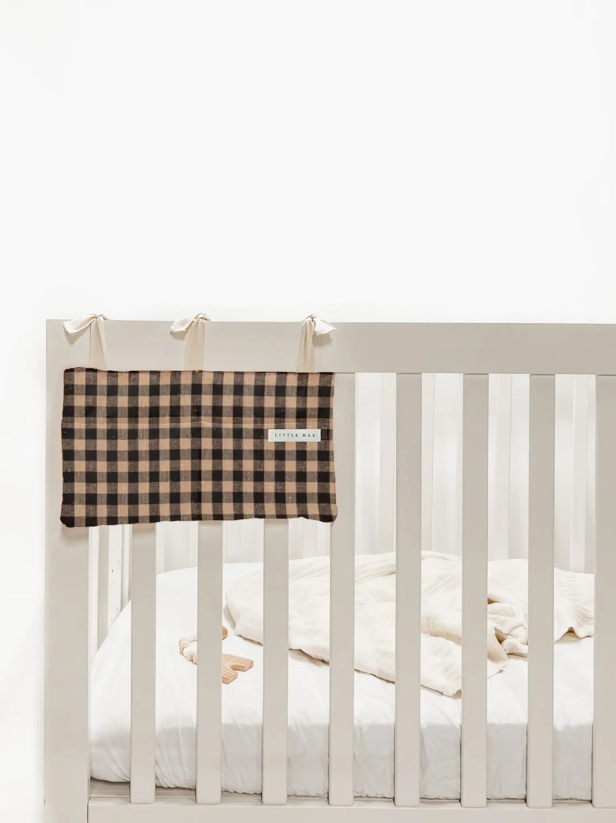 Little Mae & Co Baby Crib Diaper Caddy Storage Organizer Nursery Room - 