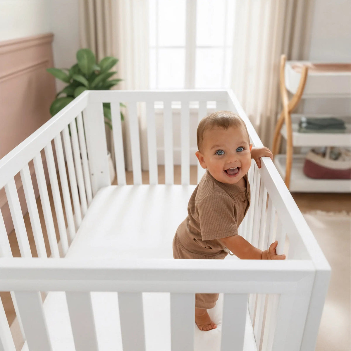 Comfy Cubs Baby Crib for 0 to 3 Years - All White - 