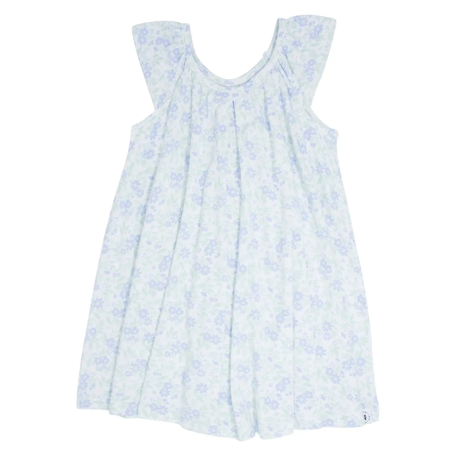 Baby Doll Dress for Girls with Flutter Sleeves and Scoop Neck Lightweight Comfortable Playtime Dress Sweet Bamboo