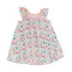 Baby Doll Dress for Girls Comfortable Lightweight Scoop Neck Flutter Sleeves Above Knee Length Playtime Outfit Sweet Bamboo