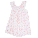 Sweet Bamboo Charming Baby Doll Dress with Scoop Neck and Flutter Sleeves for Girls - Dresses