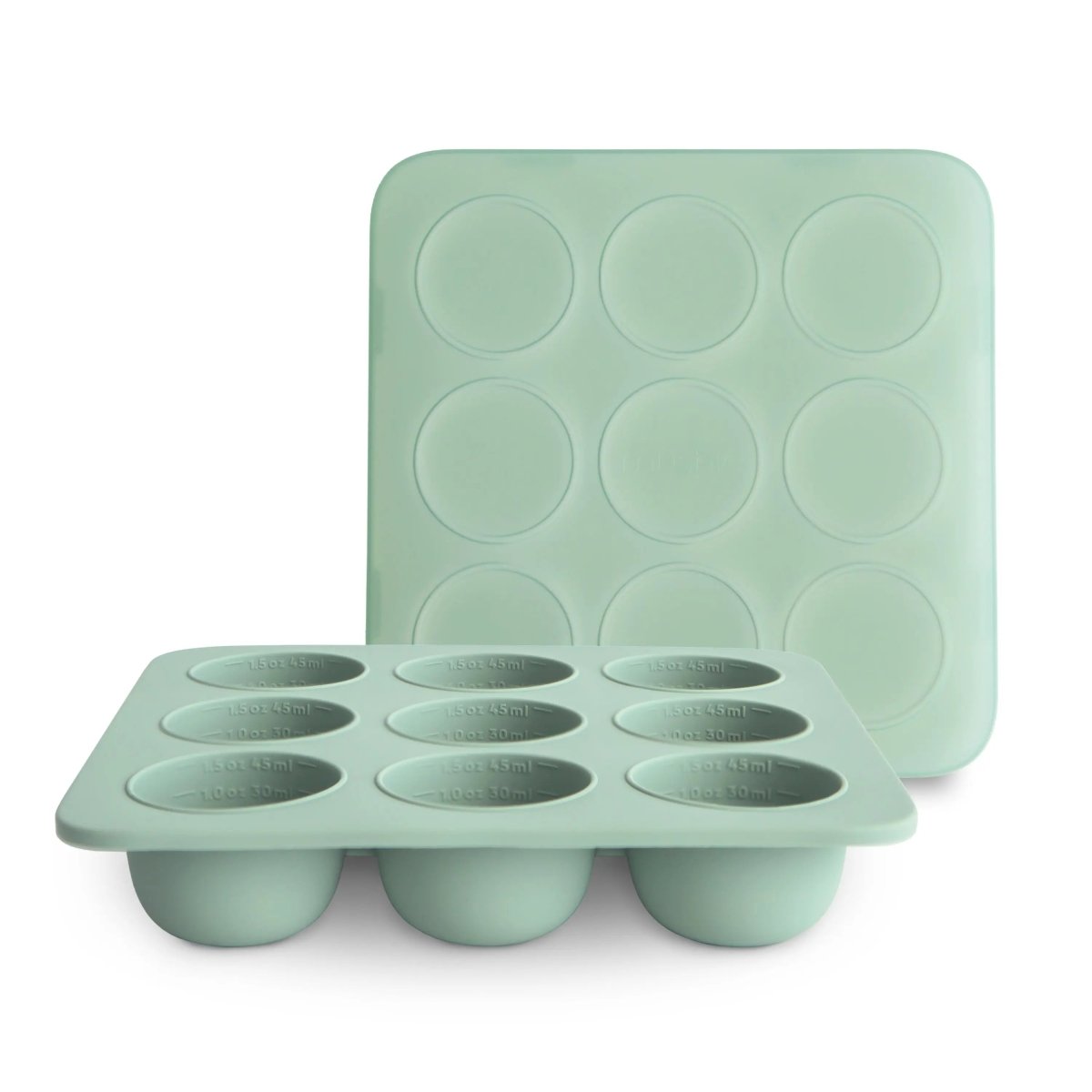Mushie Baby Food Freezer Tray Silicone Storage with Measuring Marks 1.5 Ounce Cups - Everetts Place Boutique - 