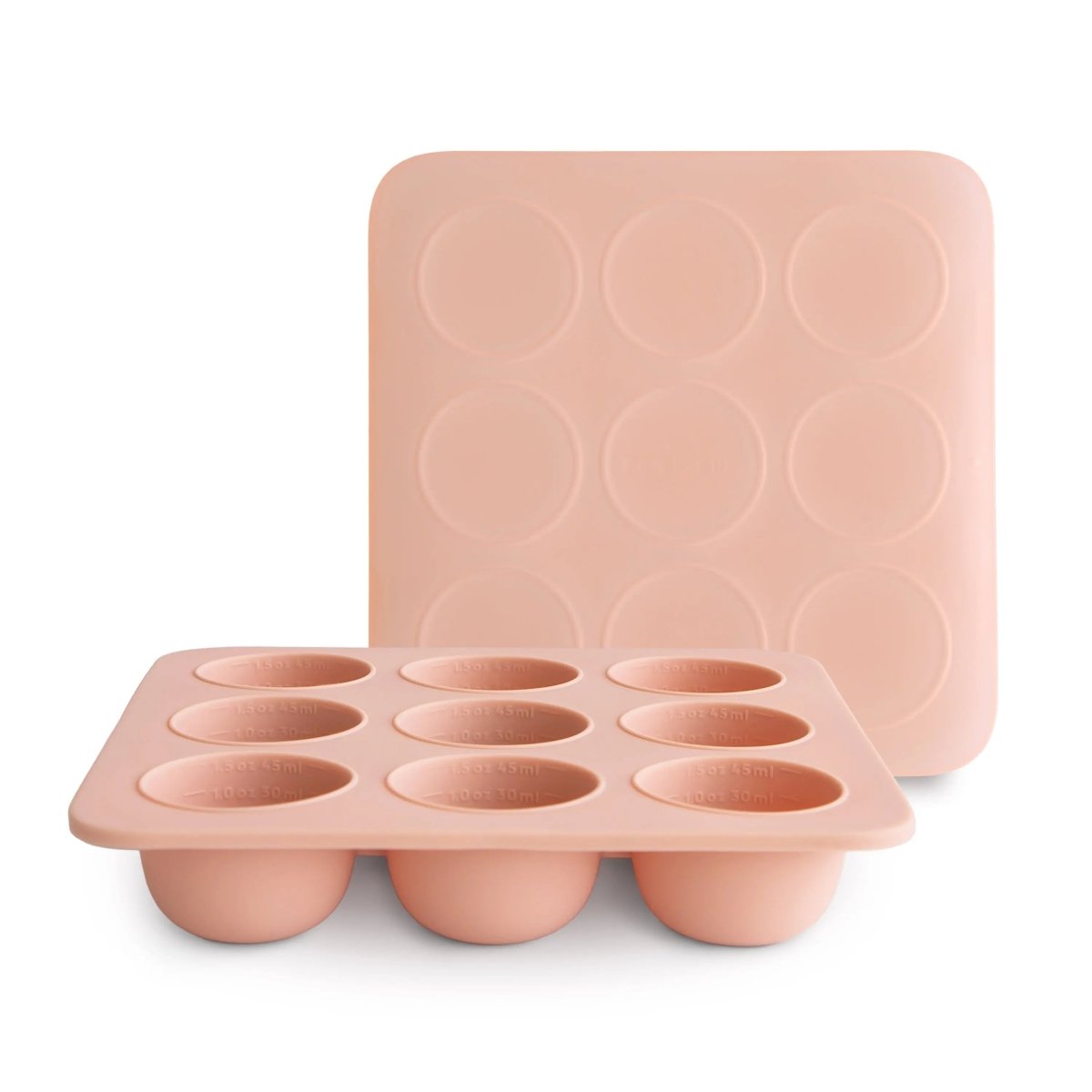 Mushie Baby Food Freezer Tray Silicone Storage with Measuring Marks 1.5 Ounce Cups - Everetts Place Boutique - 
