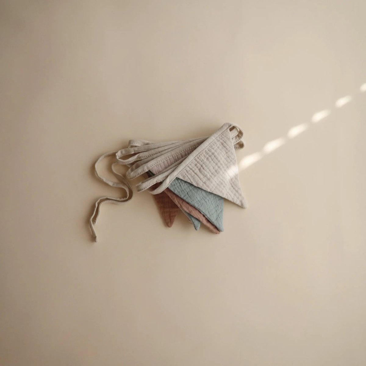 Mushie Baby Garland Soft Playful Nursery Decor Gender Neutral Colors - Everetts Place Boutique - 