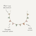 Mushie Baby Garland Soft Playful Nursery Decor Gender Neutral Colors - Everetts Place Boutique - 