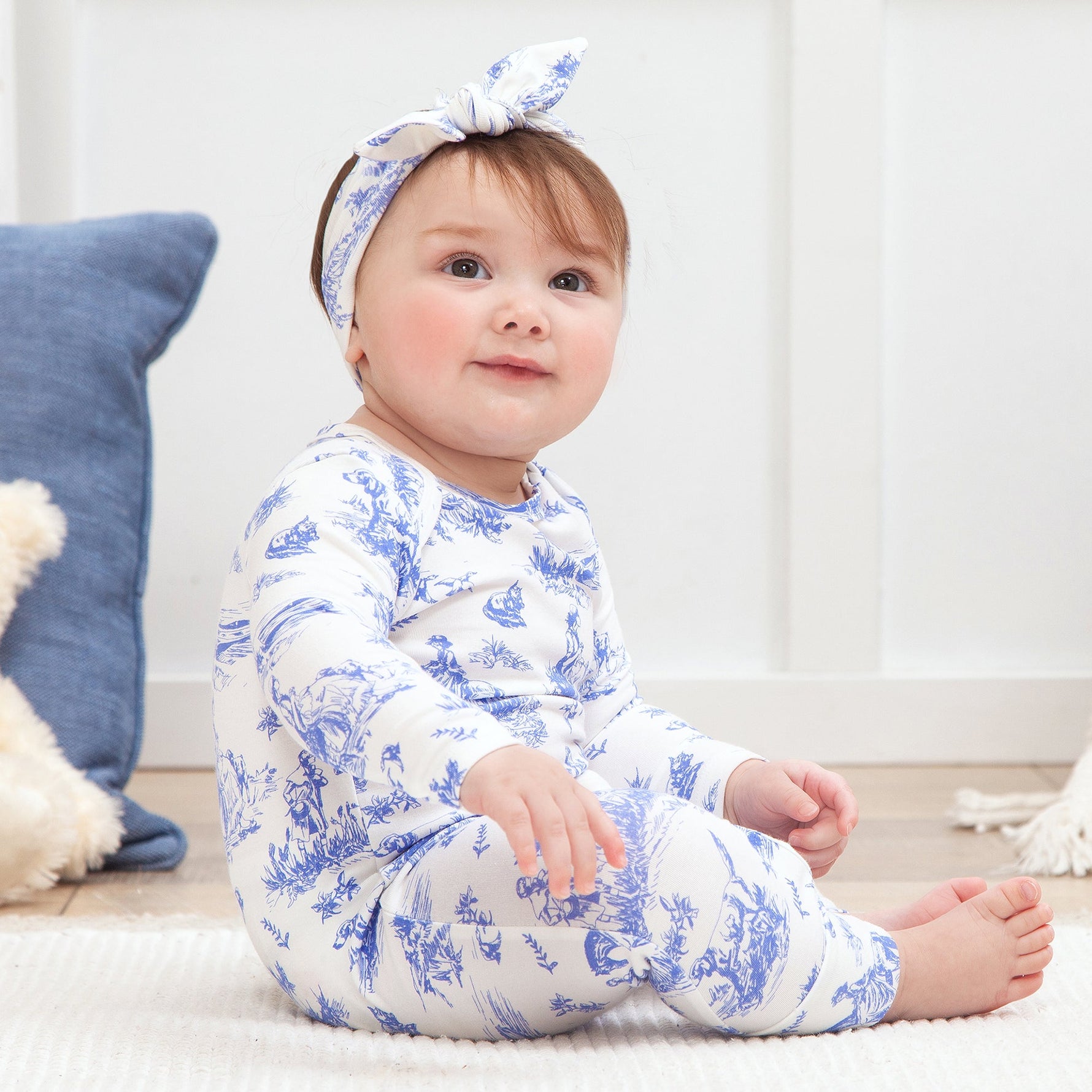 Tesa Babe Baby Girl Toile de Jouy Bamboo RomperEveretts Place