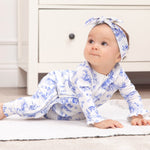Tesa Babe Baby Girl Toile de Jouy Bamboo Zipper Romper - Mommy and MeEveretts Place