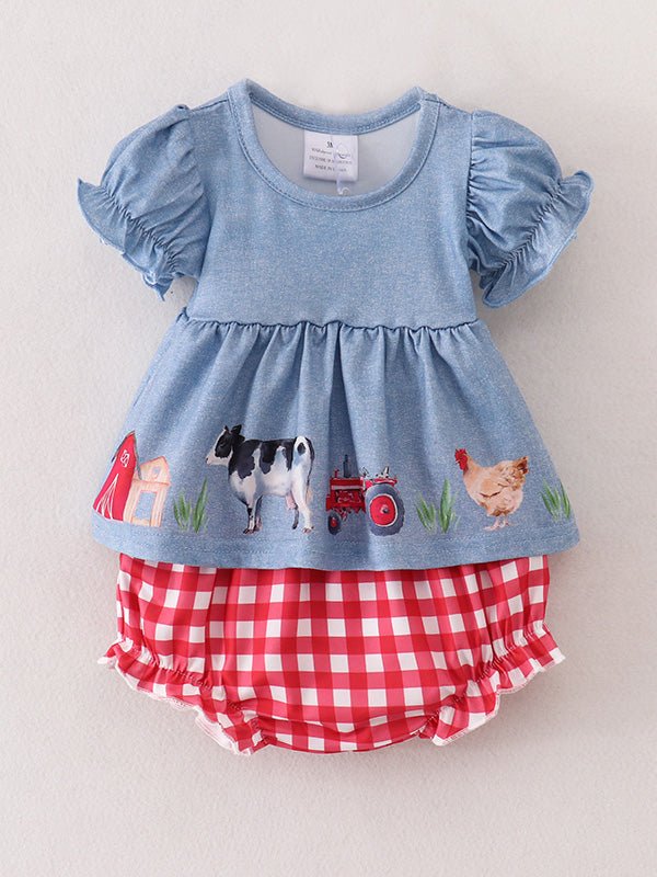Rylee Faith Designs Baby Girls Farm Short Set - 