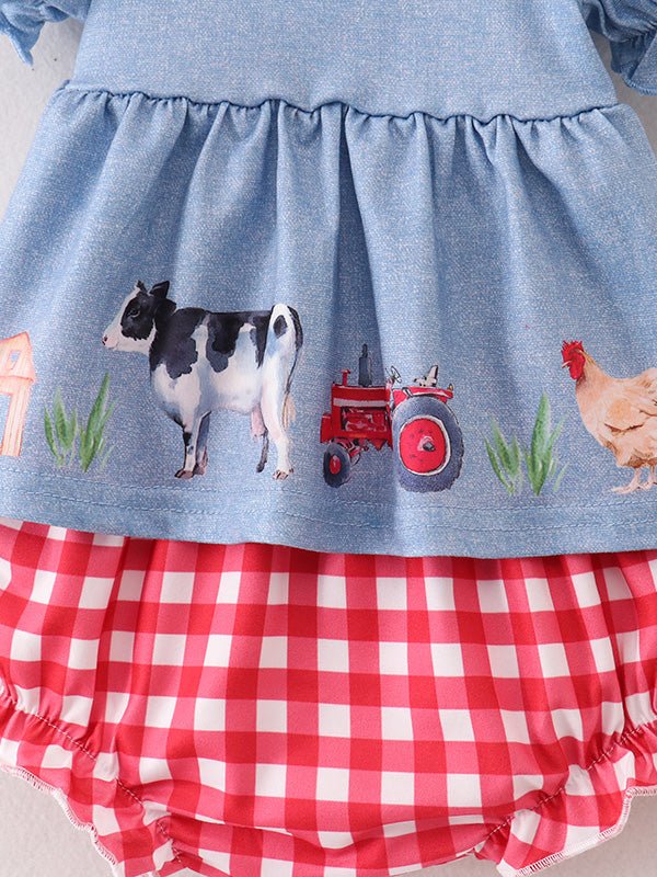 Rylee Faith Designs Baby Girls Farm Short Set - 