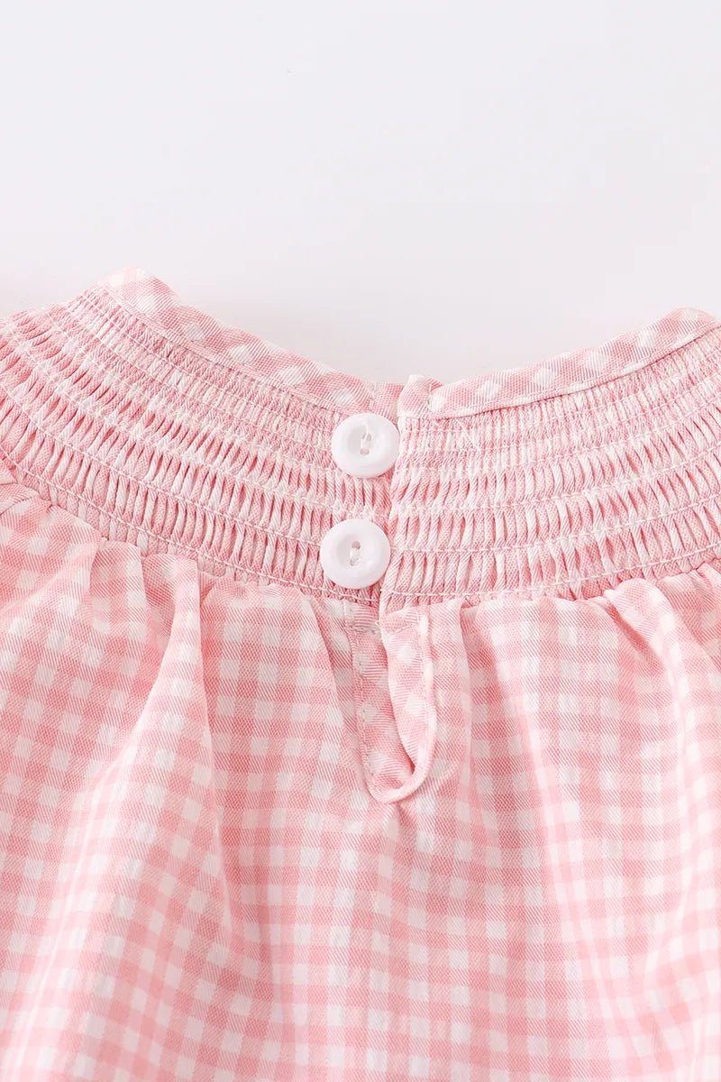 Rylee Faith Designs Baby Girls Strawberry Plaid Smocked RomperEveretts Place