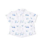 Angel Dear Baby Golf Carts Blue - Polo Button Up with Casual Short - 