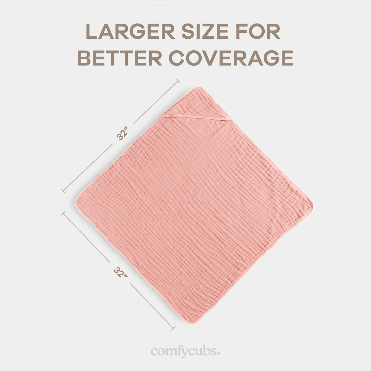 Comfy Cubs Baby Hooded Towels in Bold Blush - 