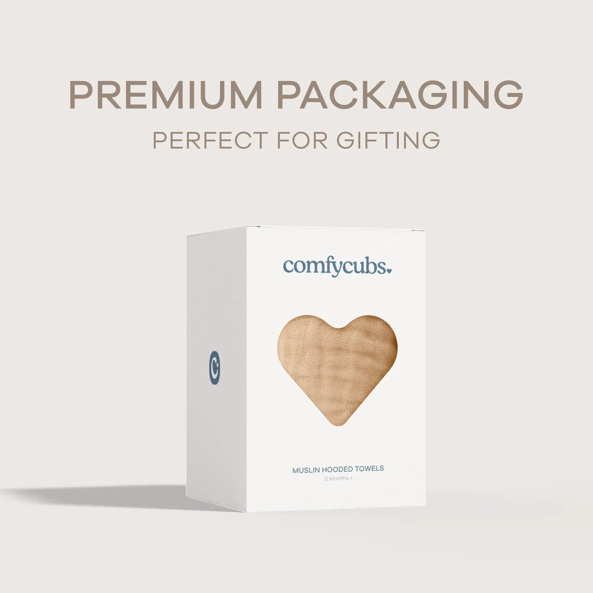 Comfy Cubs Baby Hooded Towels in Cream - 