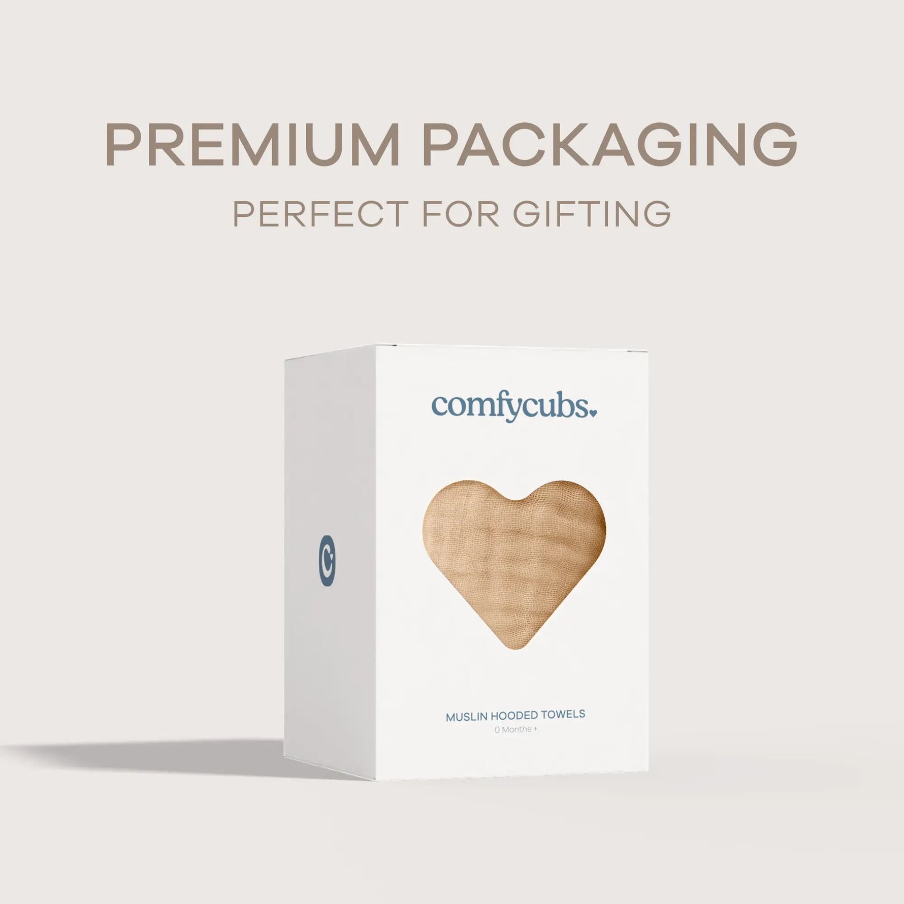 Comfy Cubs Baby Hooded Towels in Cream - 