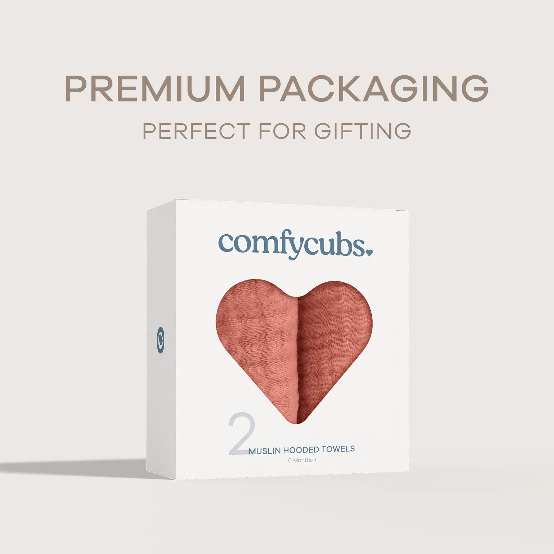 Comfy Cubs Baby Hooded Towels in Dusty Rose - 