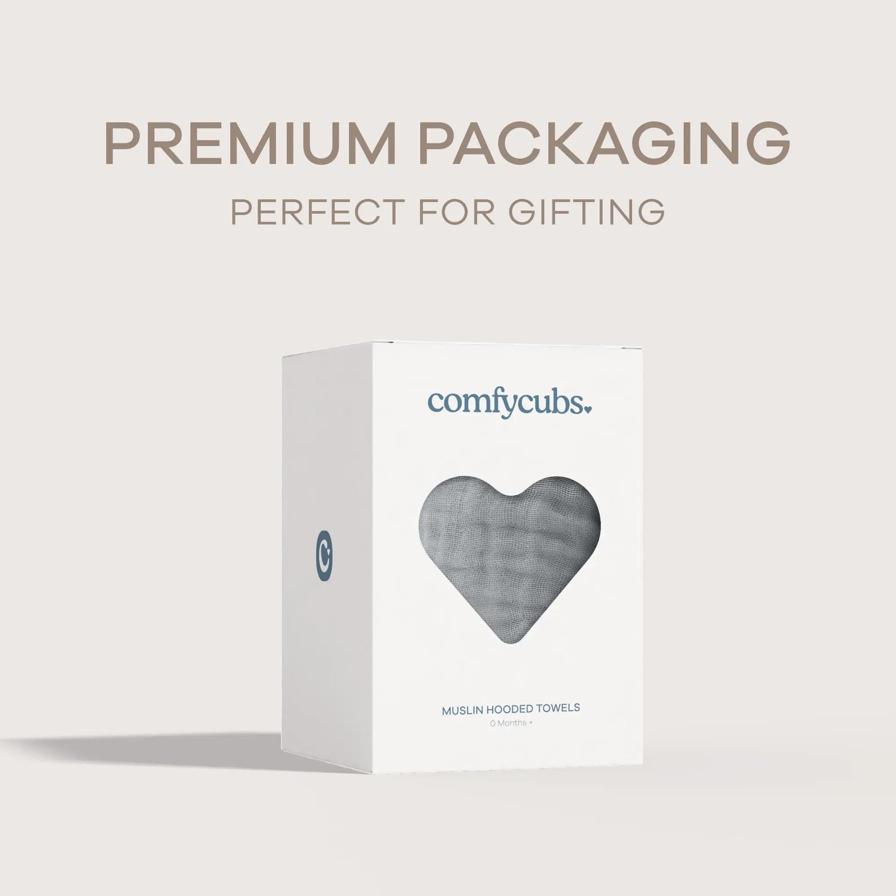 Comfy Cubs Baby Hooded Towels in Heather Blue - 