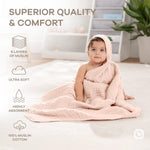 Comfy Cubs Baby Hooded Towels in Mauve & Blush - 