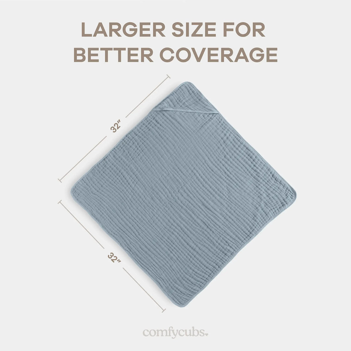 Comfy Cubs Baby Hooded Towels in Pacific Blue & Fern - 