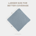 Comfy Cubs Baby Hooded Towels in Pacific Blue & Fern - 