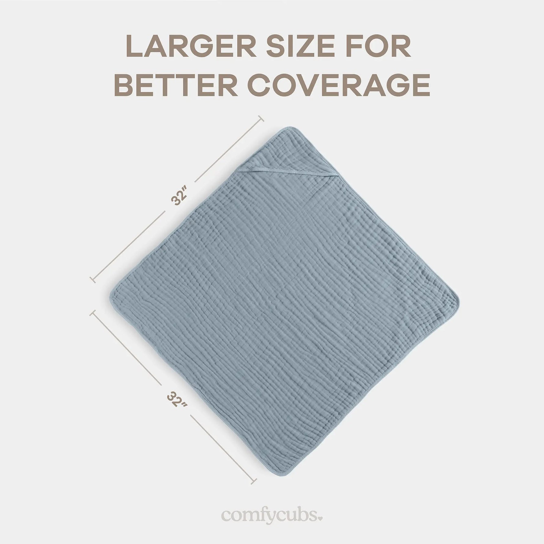 Comfy Cubs Baby Hooded Towels in Pacific Blue & Fern - 