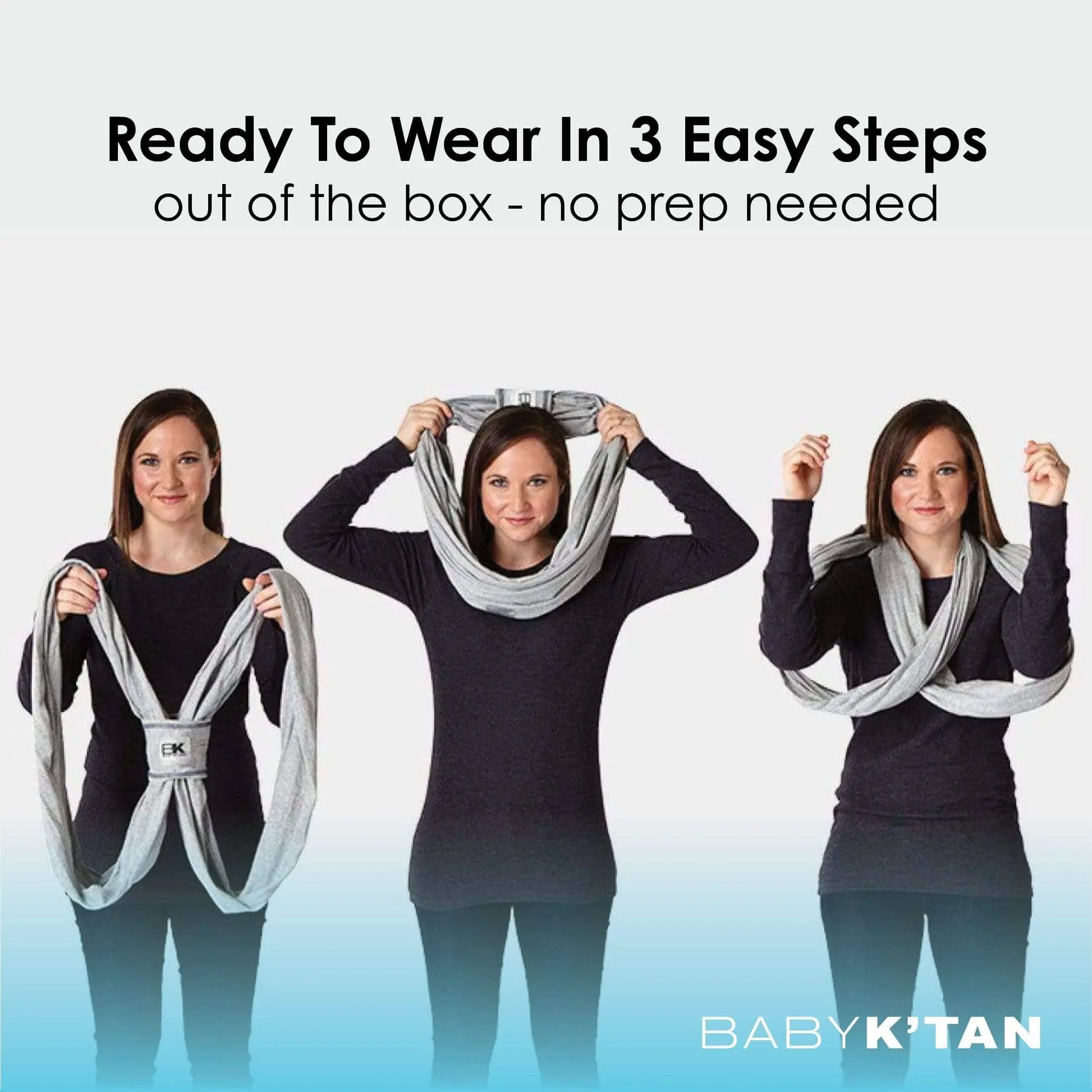 Baby K'tan Active Oasis Baby Carrier Black Grey Baby K'tan